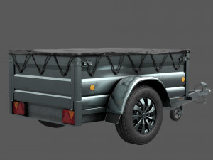 Car Trailer Modello 3D