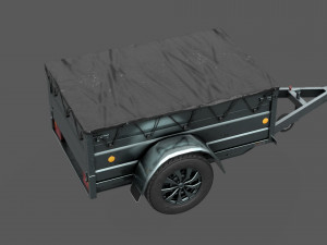 Car Trailer Modello 3D