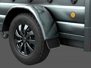 Car Trailer Modello 3D