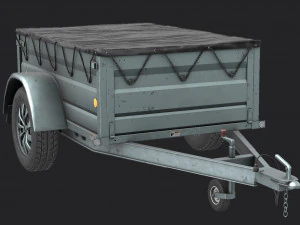 Car Trailer 3D Model