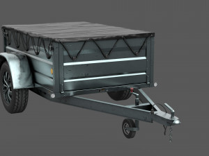 Car Trailer Modello 3D