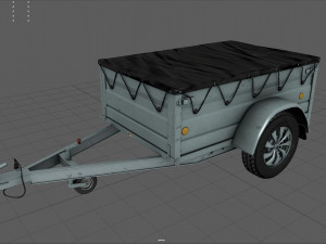 Car Trailer Modello 3D