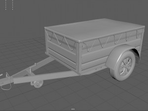 Car Trailer Modello 3D