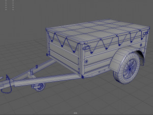 Car Trailer Modello 3D