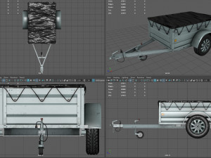 Car Trailer Modello 3D