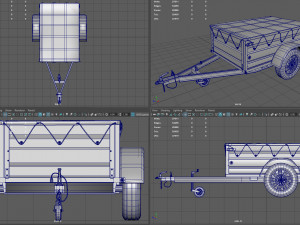 Car Trailer Modello 3D
