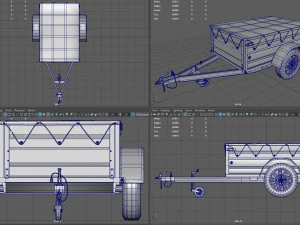 Car Trailer 3D Model
