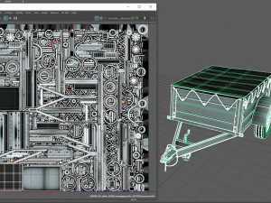 Car Trailer Modello 3D