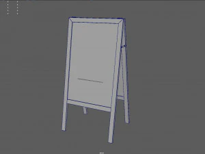 Quadro negro de restaurante Modelo 3D