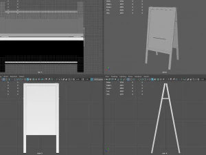 Quadro negro de restaurante Modelo 3D