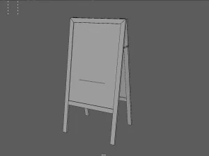 Quadro negro de restaurante Modelo 3D