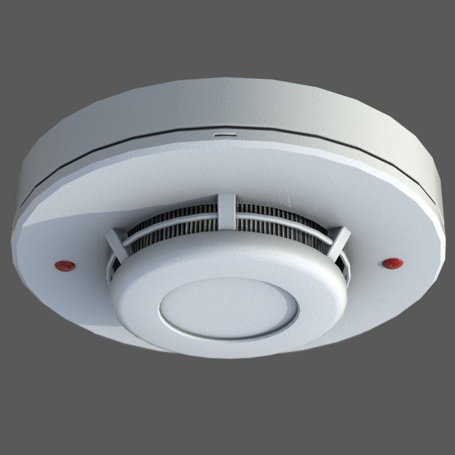 Smoke Detector 3D Model .c4d .max .obj .3ds .fbx .stl .blend 