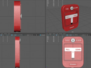 Manual fire alarm activation Modello 3D