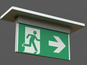 Exit sign 3D Модель