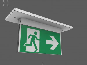 출구 표지판 3D 모델