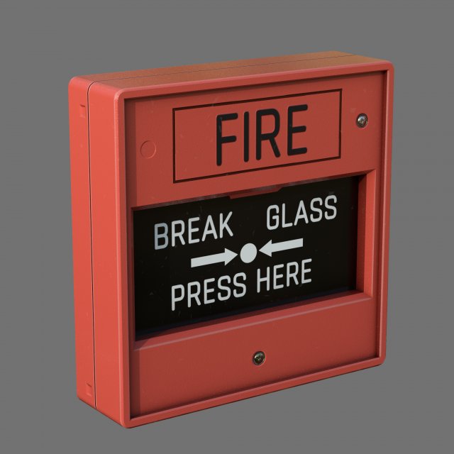 Fire alarm activation Modello 3D .c4d .max .obj .3ds .fbx .stl .blend 