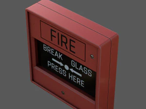 Fire alarm activation 3D Model