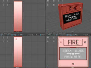 Fire alarm activation 3D Model