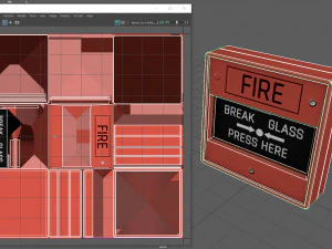 Fire alarm activation 3D Model