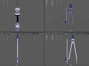 Narzędzie do rysowania kompasu Model 3D