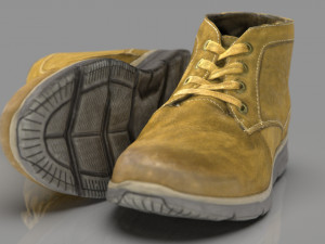 Leather Boots 4 3D Model