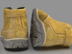 Leather Boots 4 3D Model