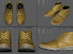 Leather Boots 4 3D Model
