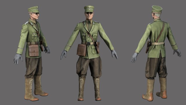 Afrika Korps Modello 3D .c4d .max .obj .3ds .fbx .stl .blend 