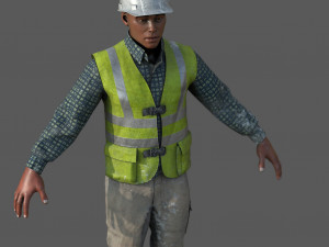 Construction worker Modello 3D