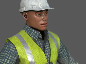 Construction worker 3D Model
