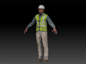 Construction worker Modello 3D