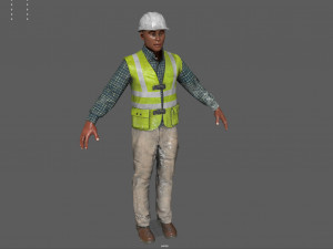 Construction worker Modello 3D