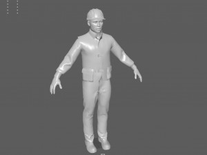 Construction worker Modello 3D