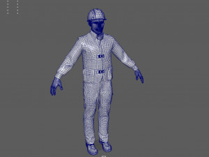 Construction worker Modello 3D