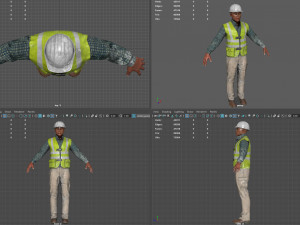 Construction worker Modello 3D