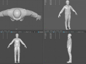 Construction worker Modello 3D