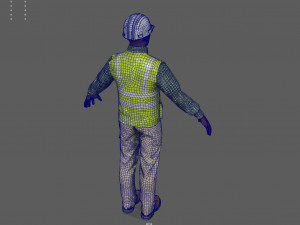 Construction worker Modello 3D
