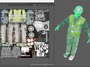 Construction worker Modello 3D