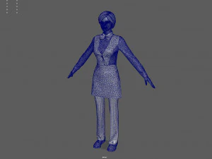 웨이터 3D 모델