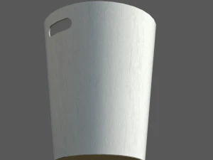 Modern Round Trash Can 3D Model