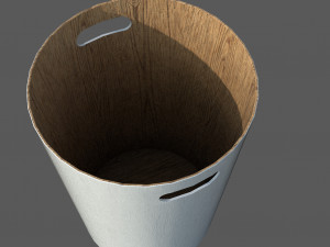 Modern Round Trash Can 3D Model