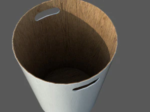 Modern Round Trash Can 3D Model