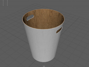 Modern Round Trash Can 3D Model