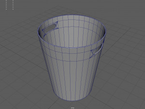 Modern Round Trash Can 3D Model