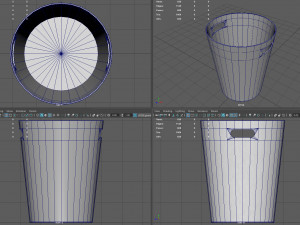 Modern Round Trash Can 3D Model