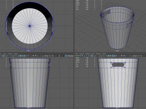 Modern Round Trash Can 3D Model