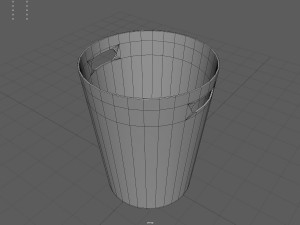 Modern Round Trash Can 3D Model