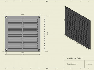 Ventilation Grille 3D Принт Модель