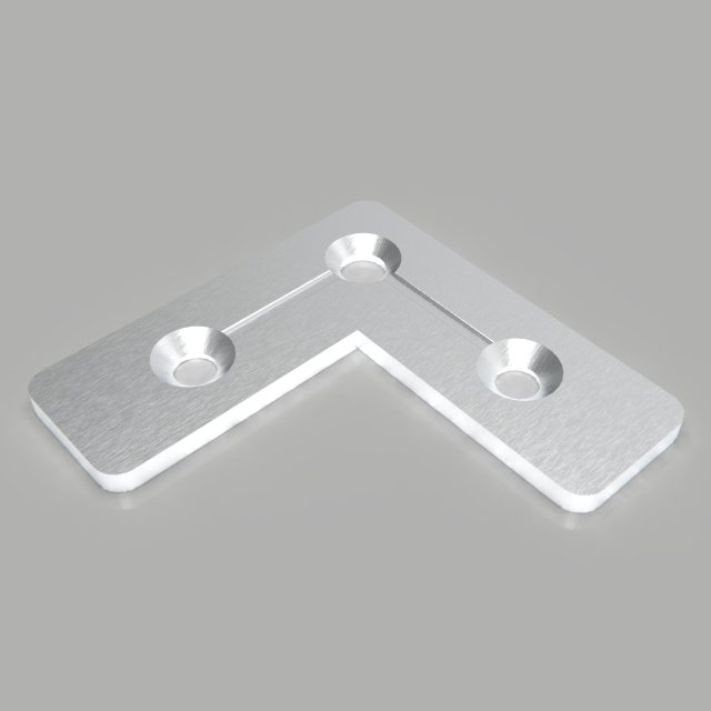 Flat L-shaped square Model Cetak 3D .c4d .max .obj .3ds .fbx .stl .blend 