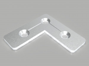 Flat L-shaped square 3D Принт Модель